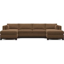brentwood dark brown sectional   