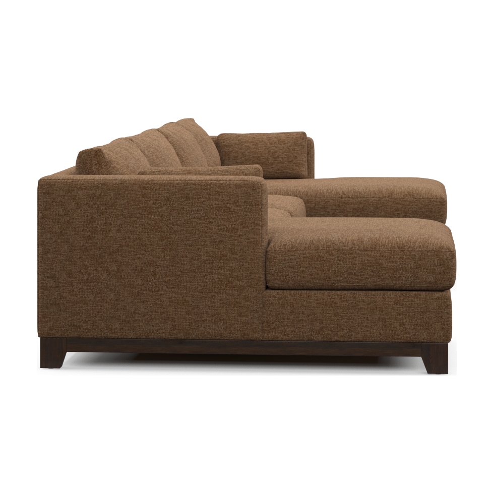 brentwood dark brown sectional   