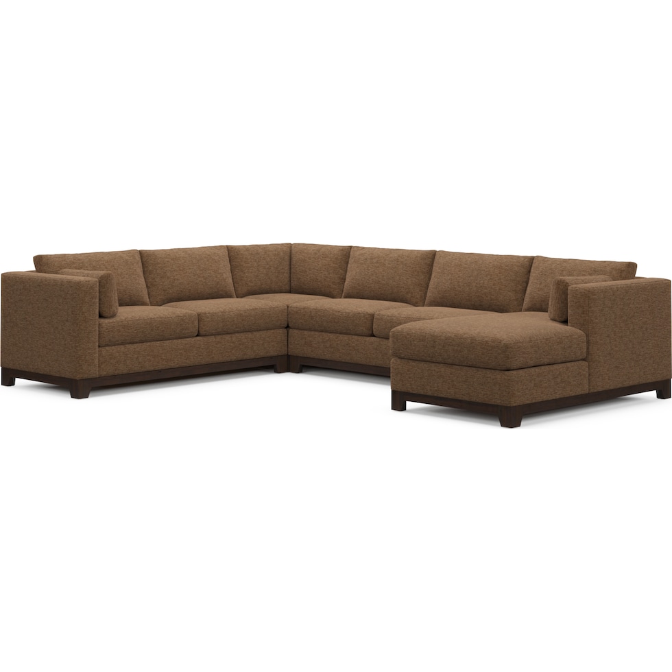 brentwood dark brown sectional   