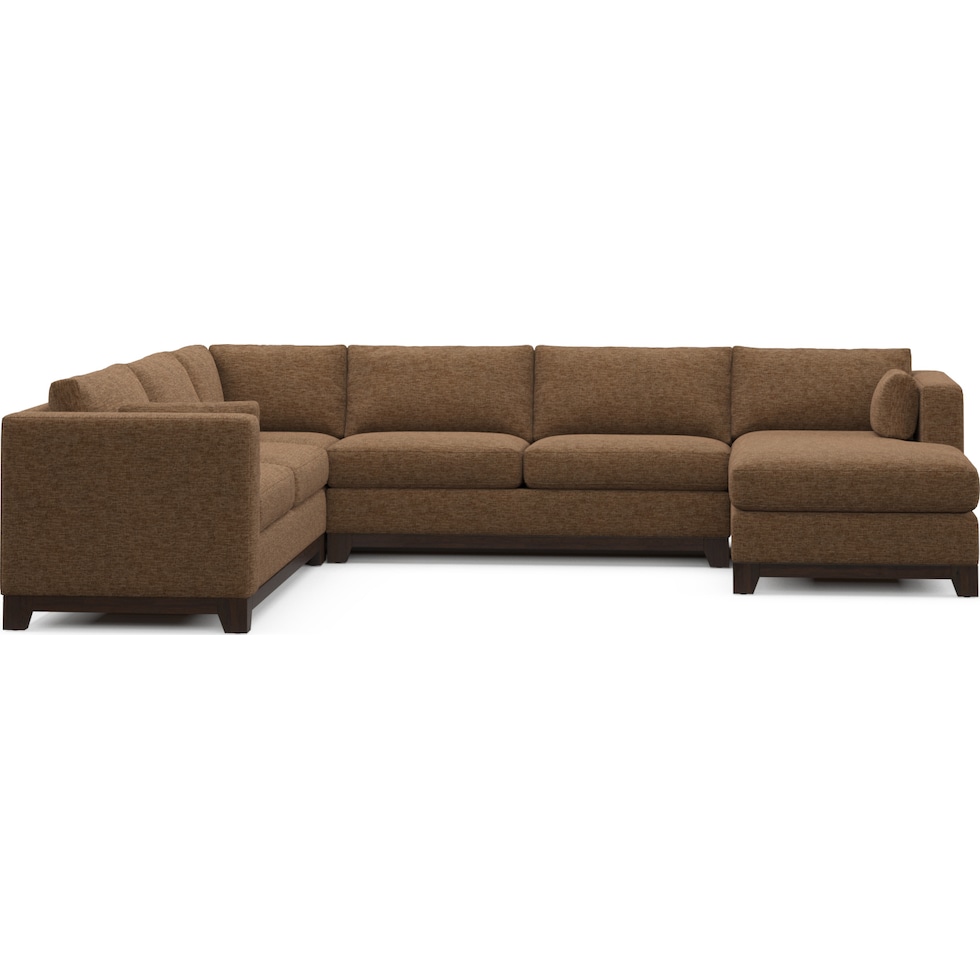 brentwood dark brown sectional   