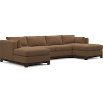 brentwood dark brown sectional   
