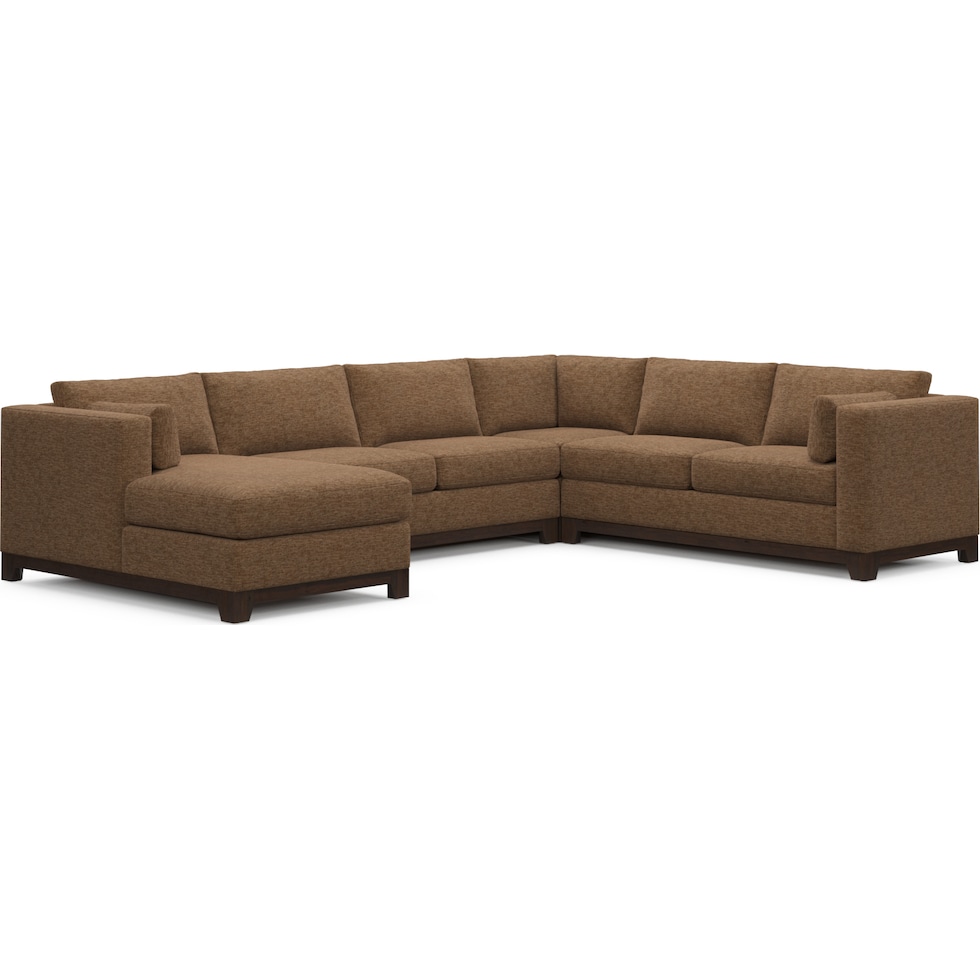 brentwood dark brown sectional   