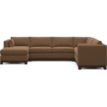 brentwood dark brown sectional   