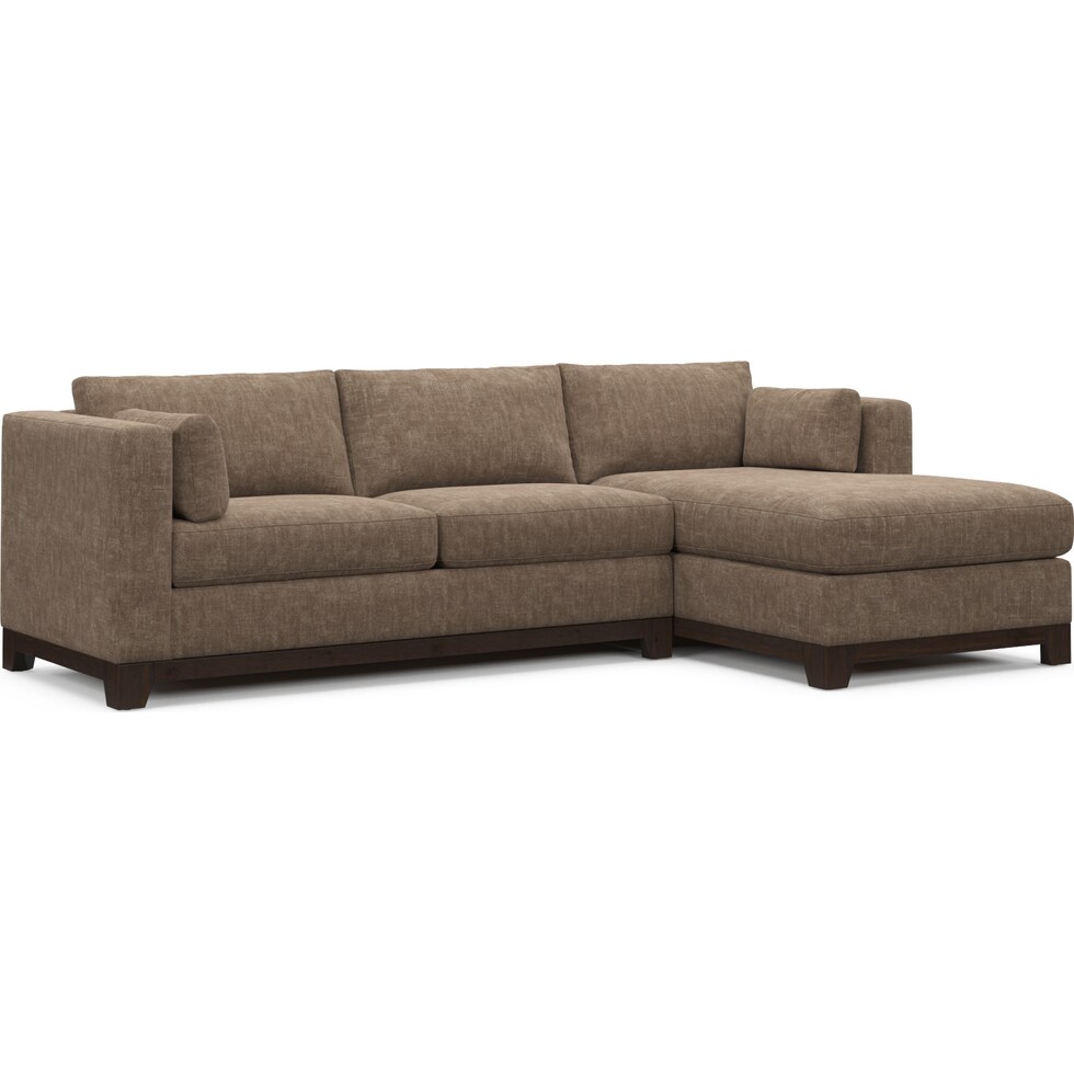 brentwood dark brown sectional   