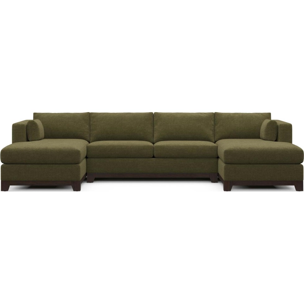 brentwood green sectional   