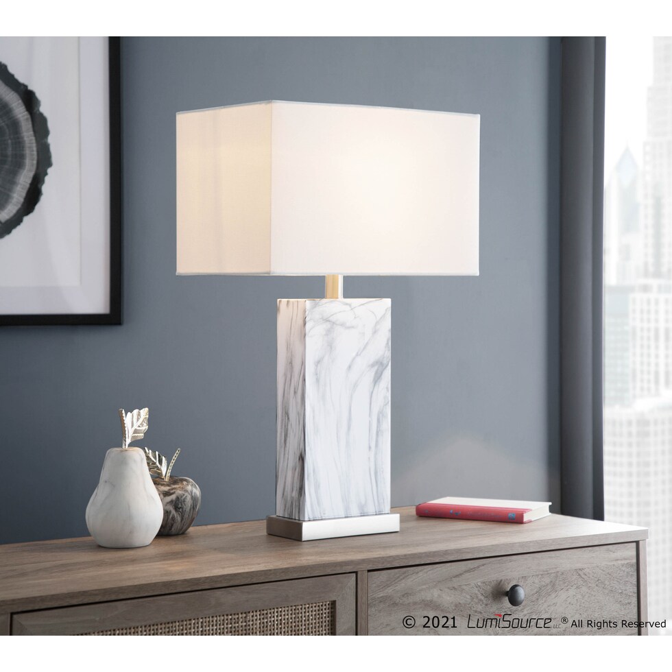 breslin white table lamp   
