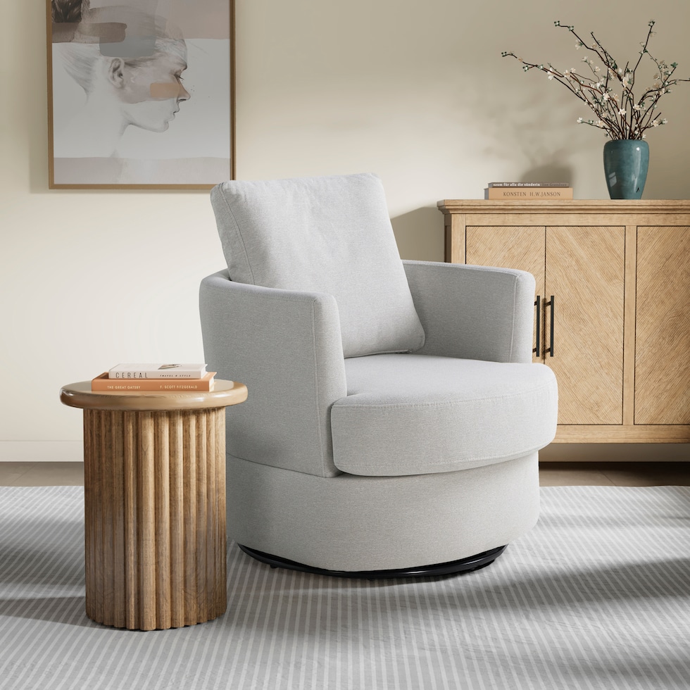 bresslyn white swivel chair   