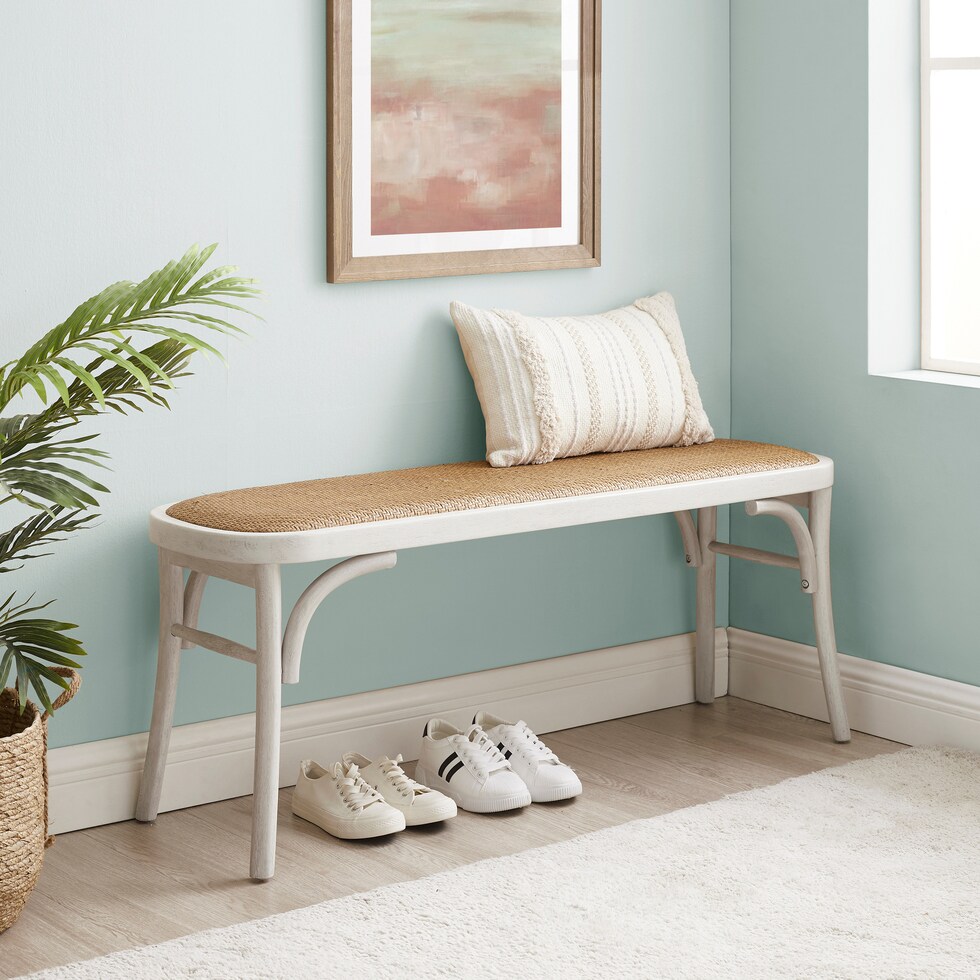 breton white bench   