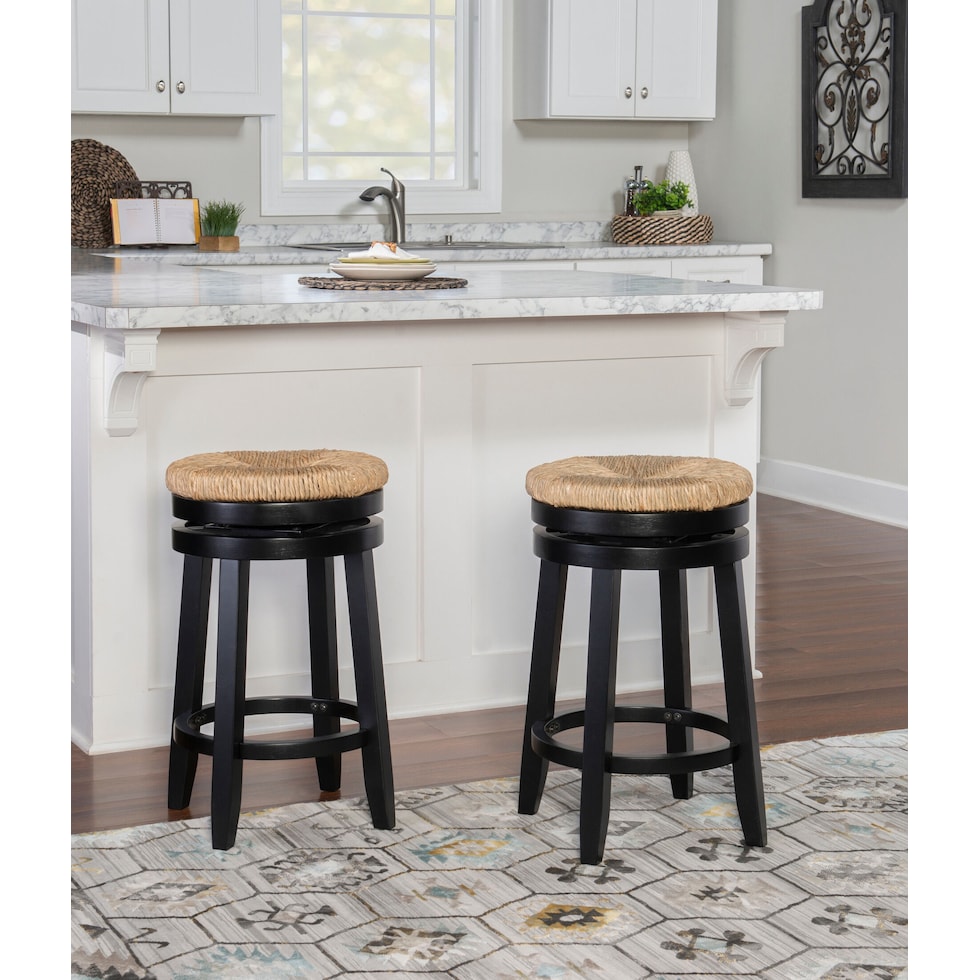 bretton black counter height stool   