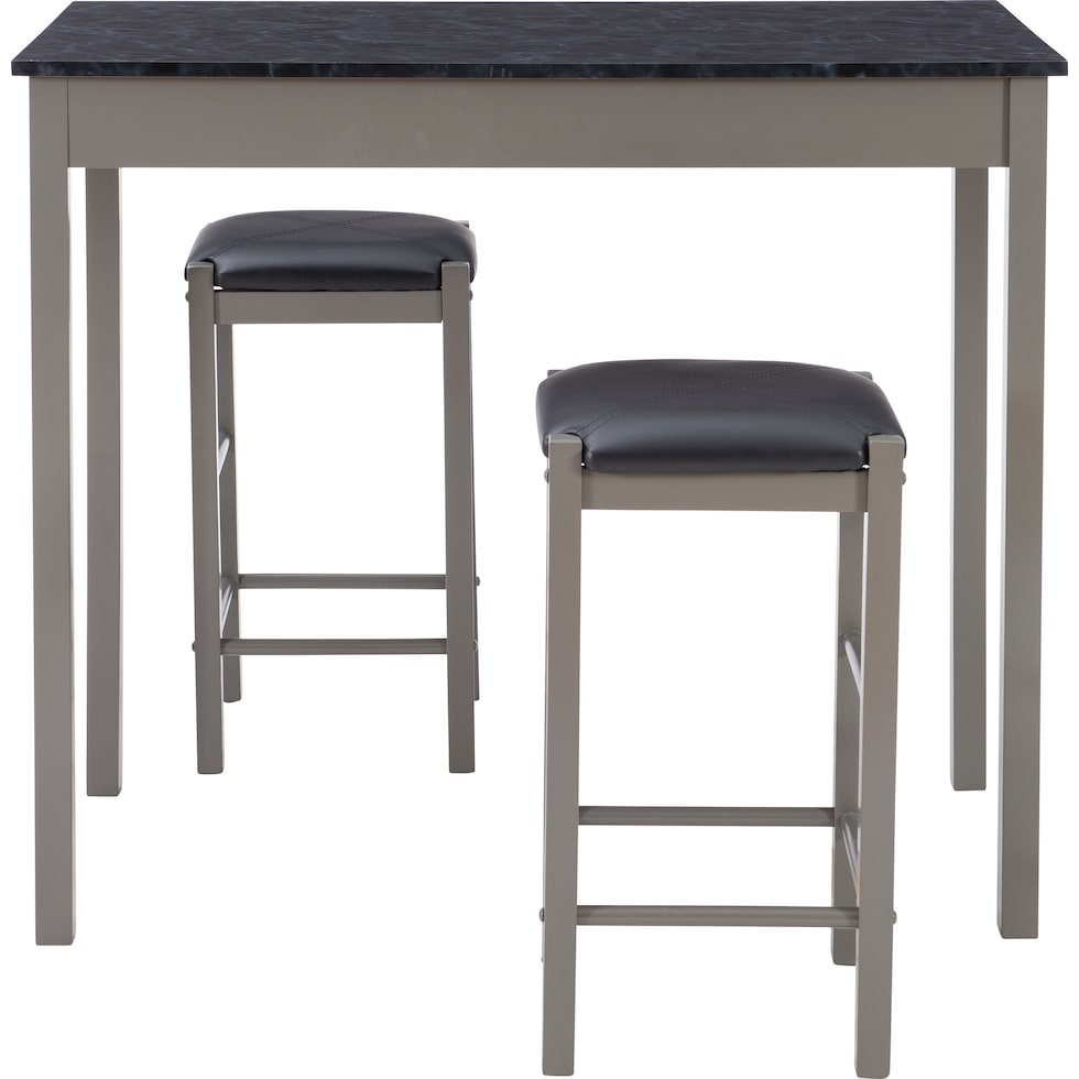 brewer gray  pc counter height dining room   