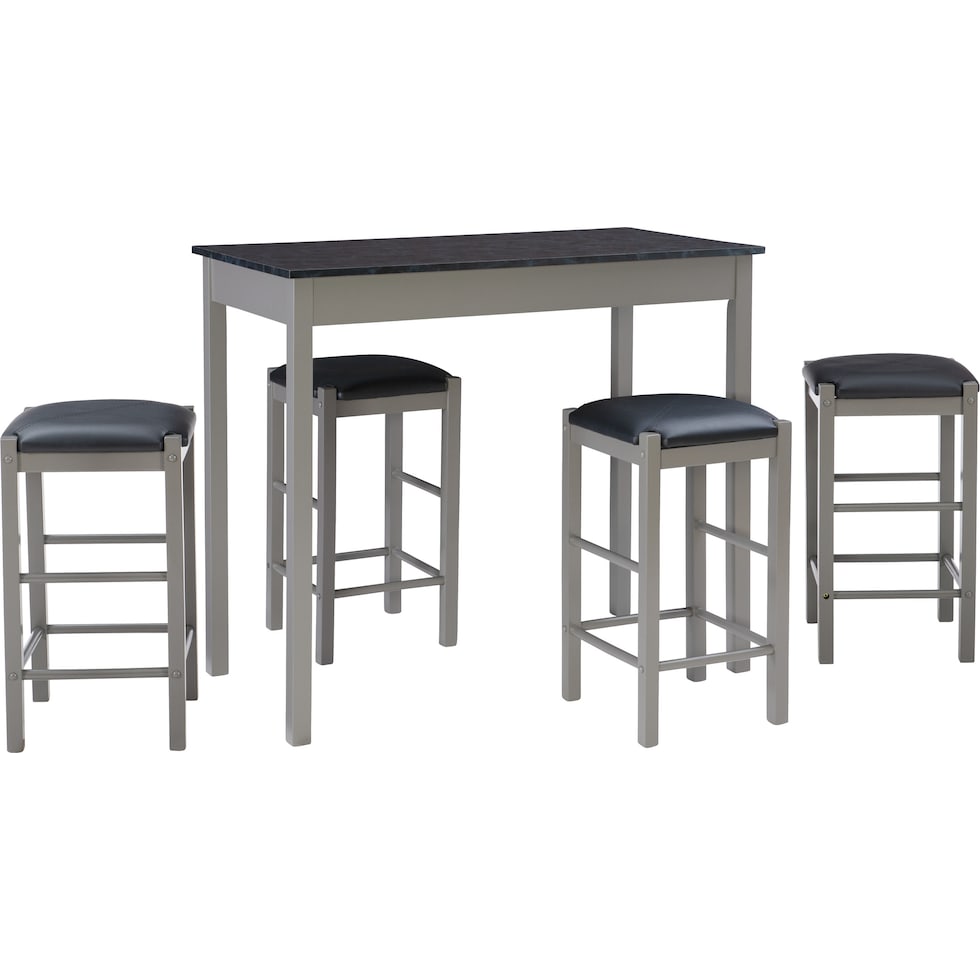 brewer gray  pc counter height dining room   