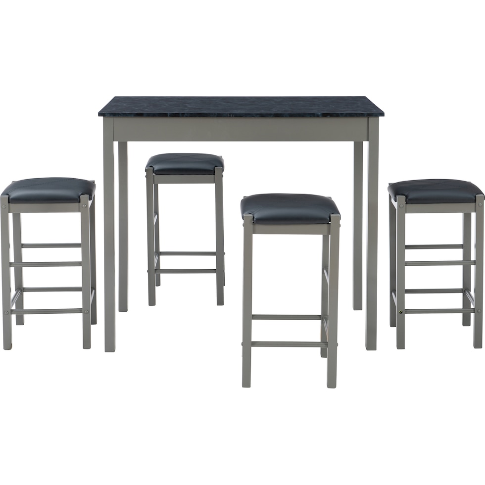 brewer gray  pc counter height dining room   