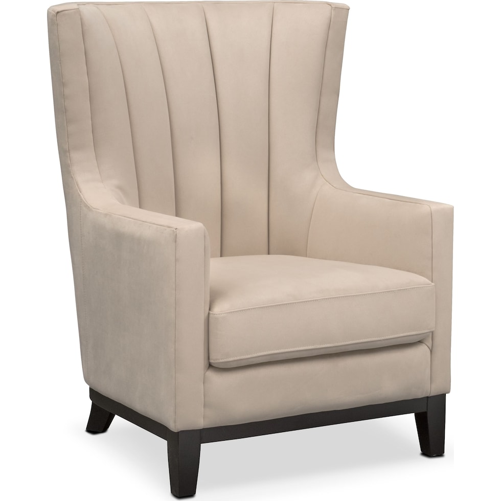 brianna white accent chair   