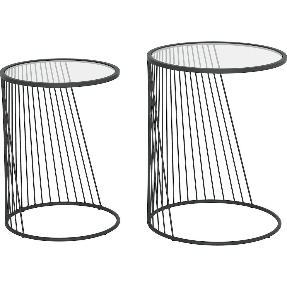 bridge black nesting tables   