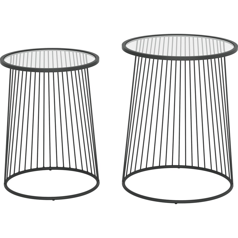 bridge black nesting tables   