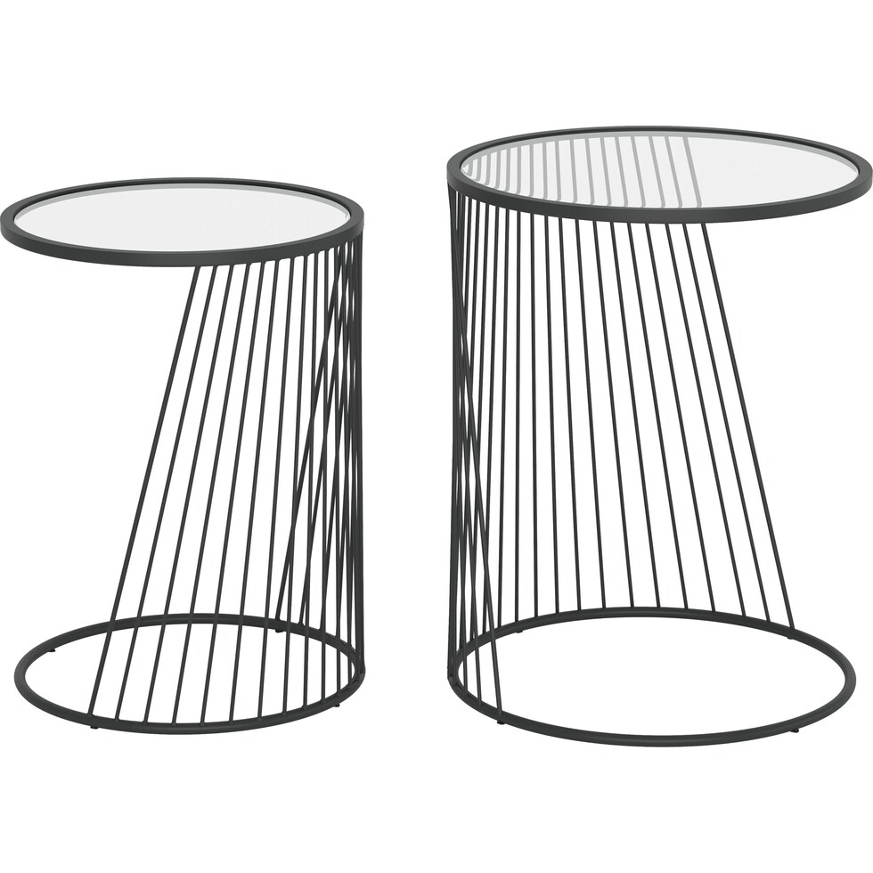 bridge black nesting tables   