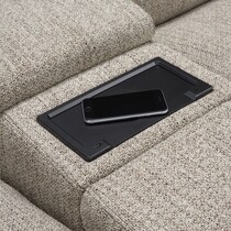 bridgeport dark brown  pc power reclining sectional   
