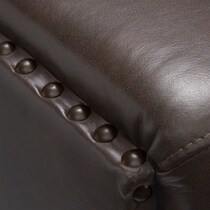 bridgeport dark brown  pc power reclining sectional   