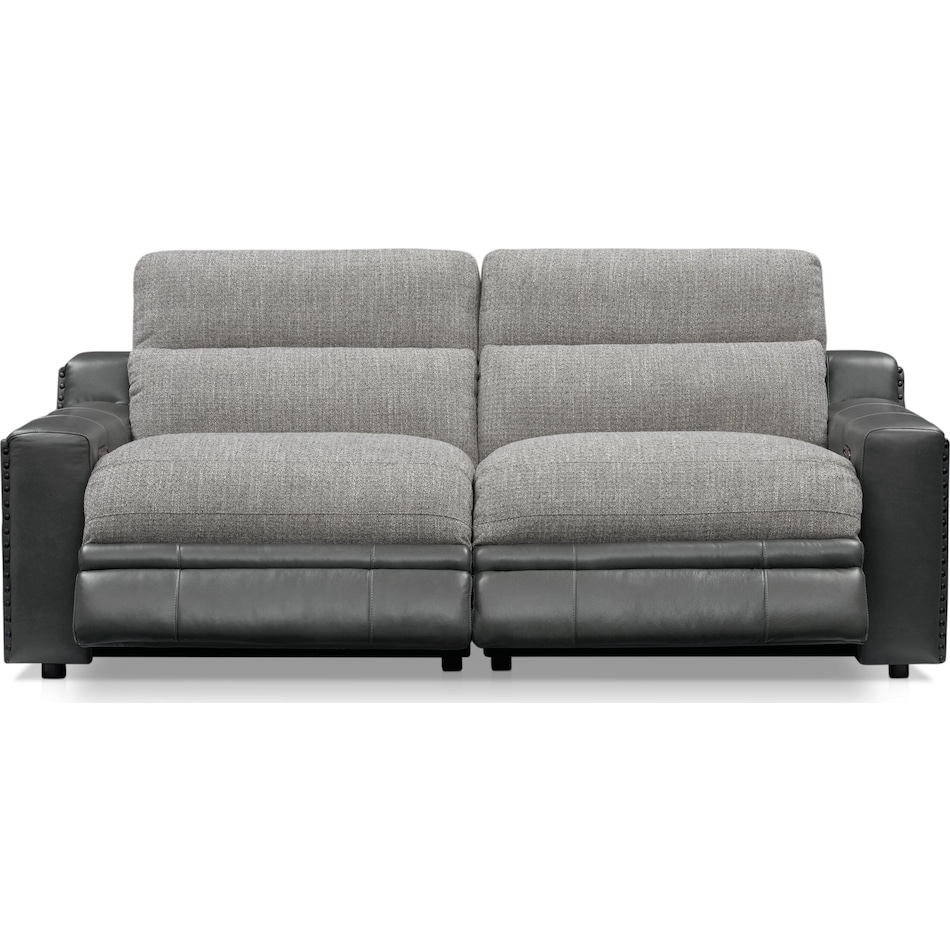 bridgeport gray  pc power reclining sofa   