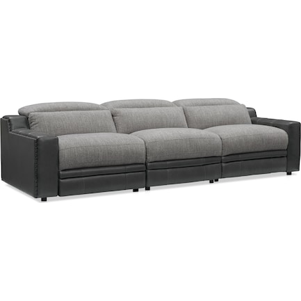 Bridgeport 3-Piece Dual Power Reclining Sofa – Gray