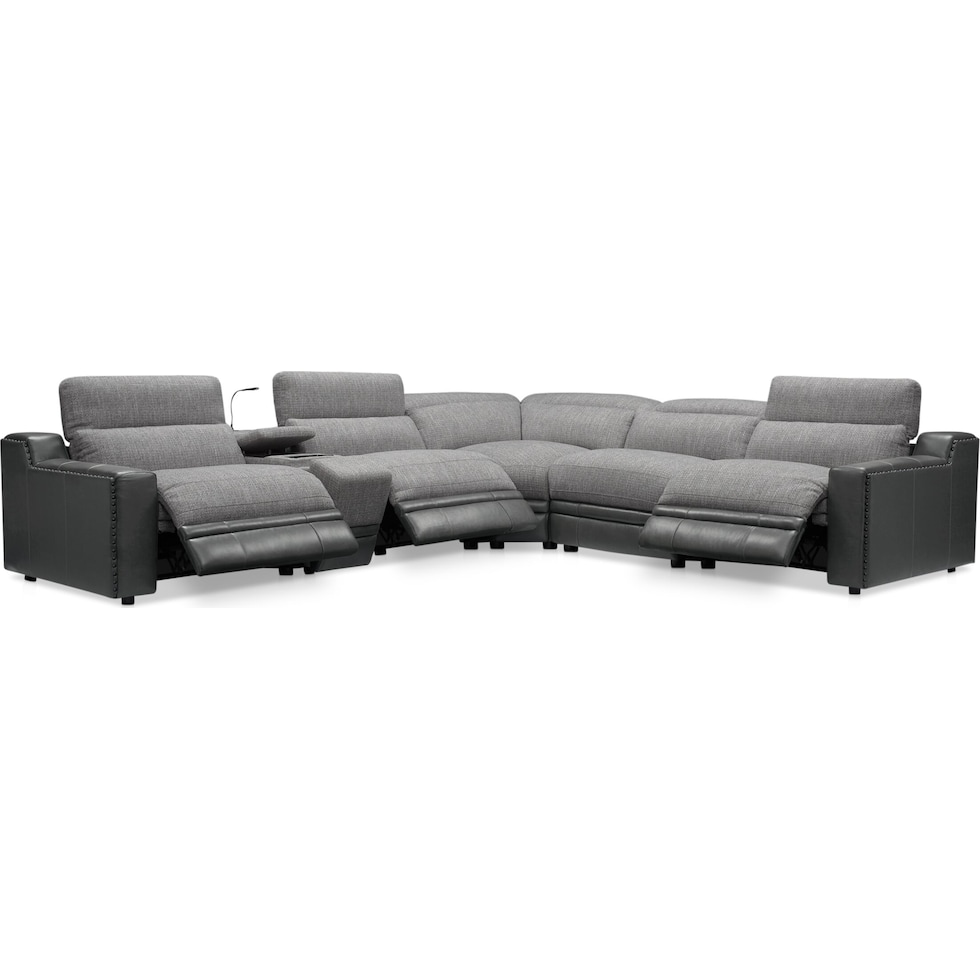 bridgeport gray sectional   