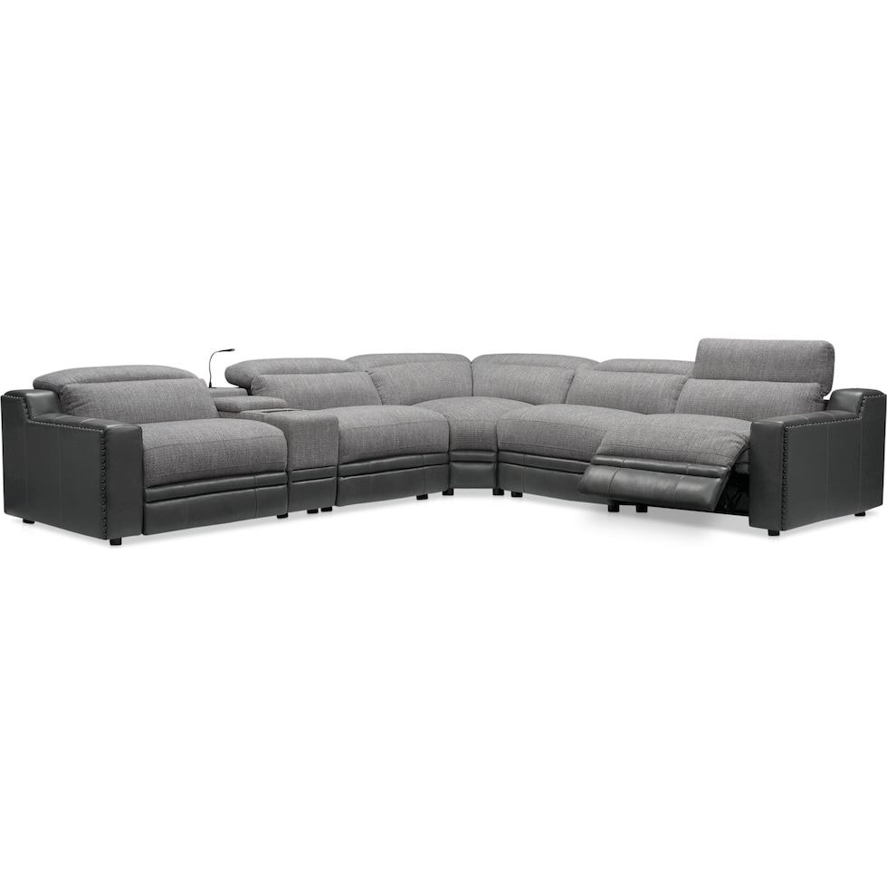 bridgeport gray sectional   