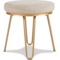 bridget tan and gold vanity stool   