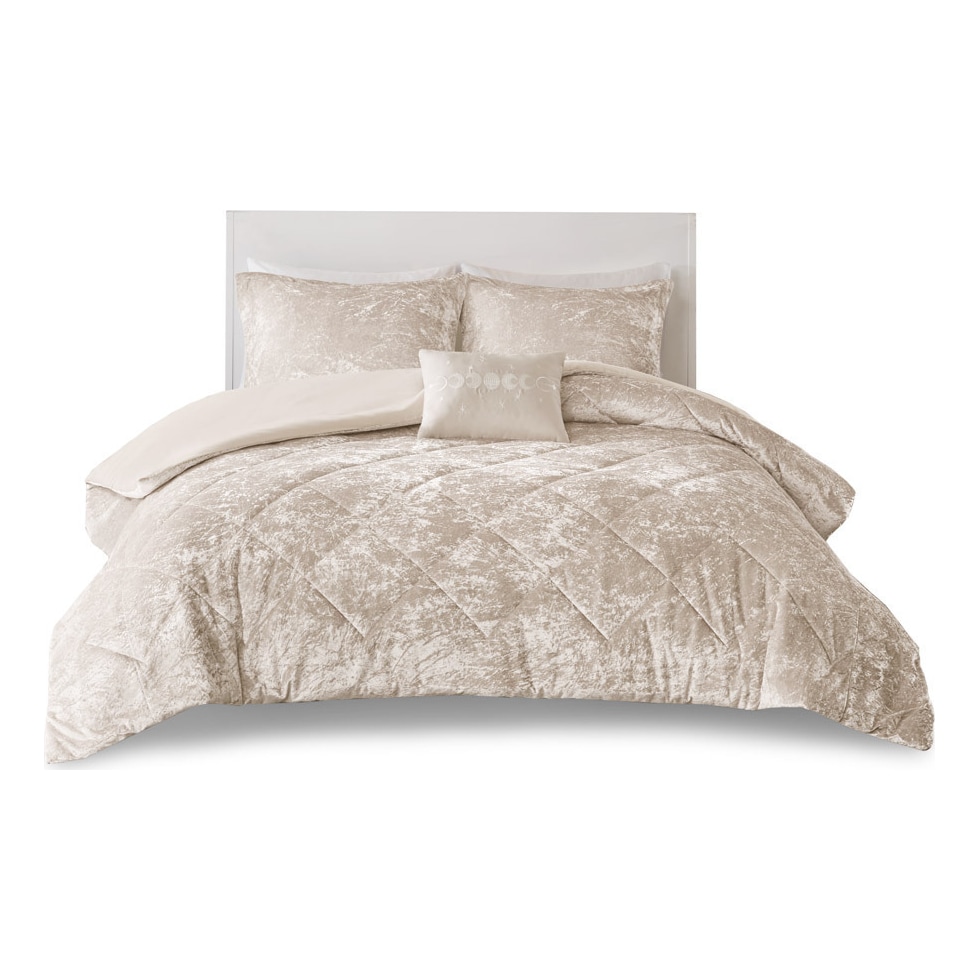 briella gold full queen bedding set   