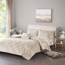 briella gold full queen bedding set   
