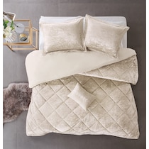 briella gold full queen bedding set   