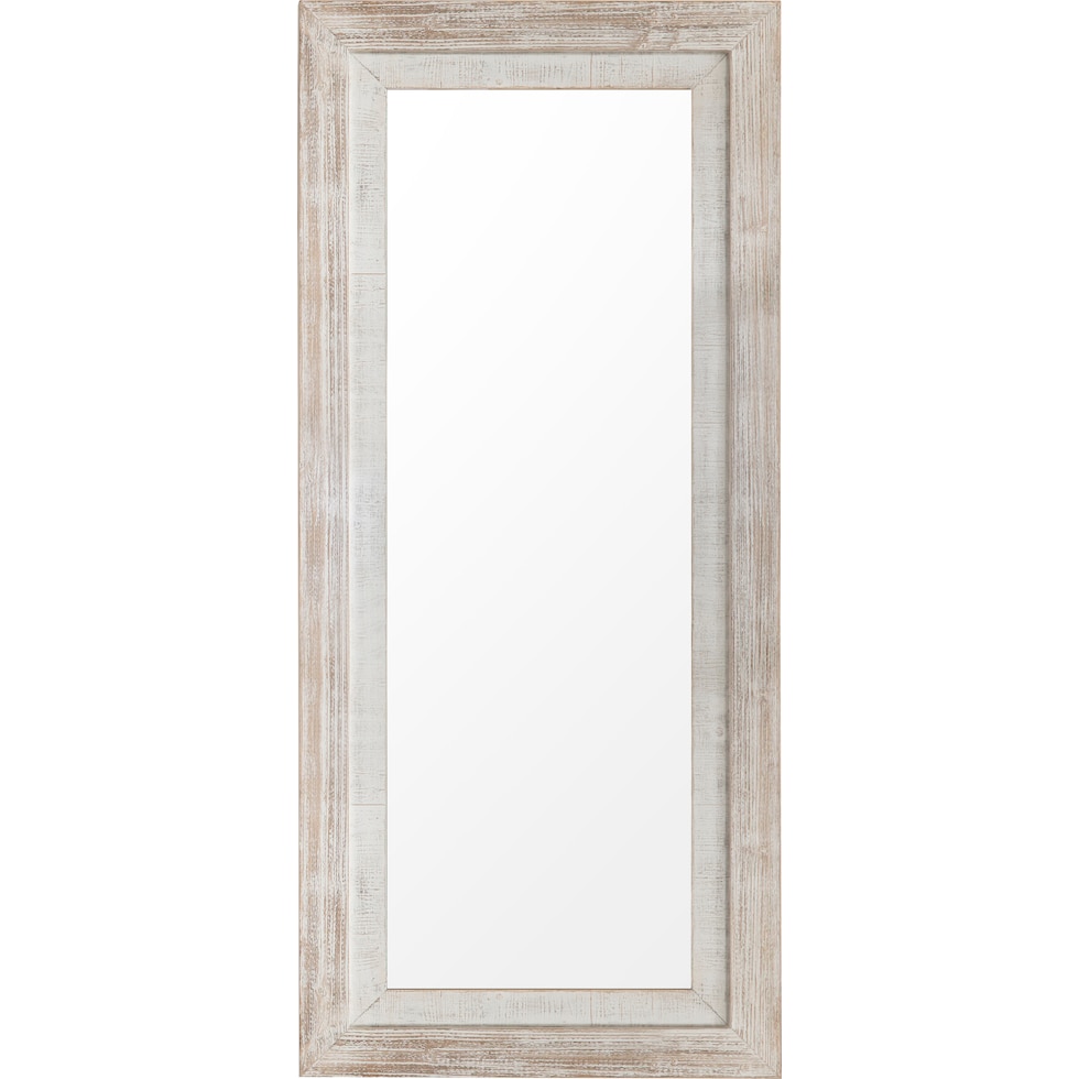 brielle white floor mirror   