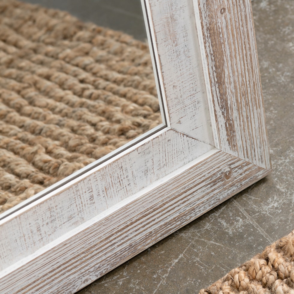brielle white floor mirror   