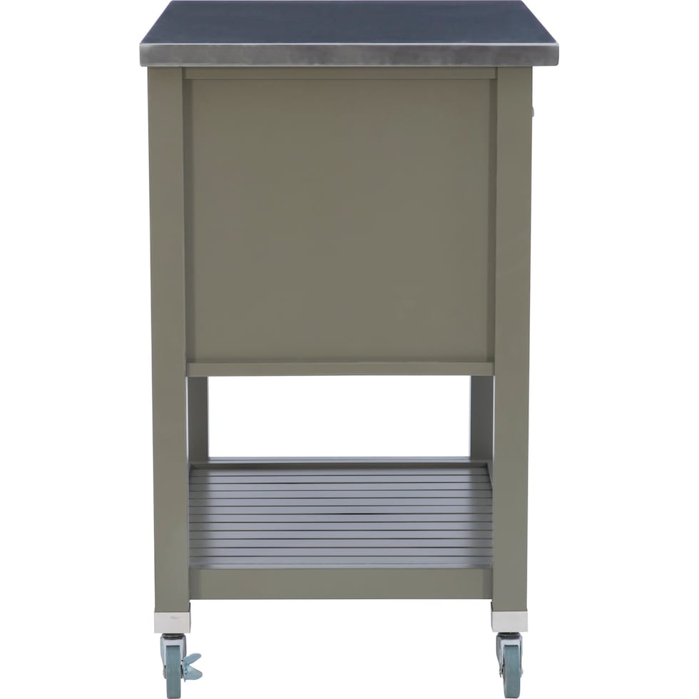 brighton gray kitchen cart   