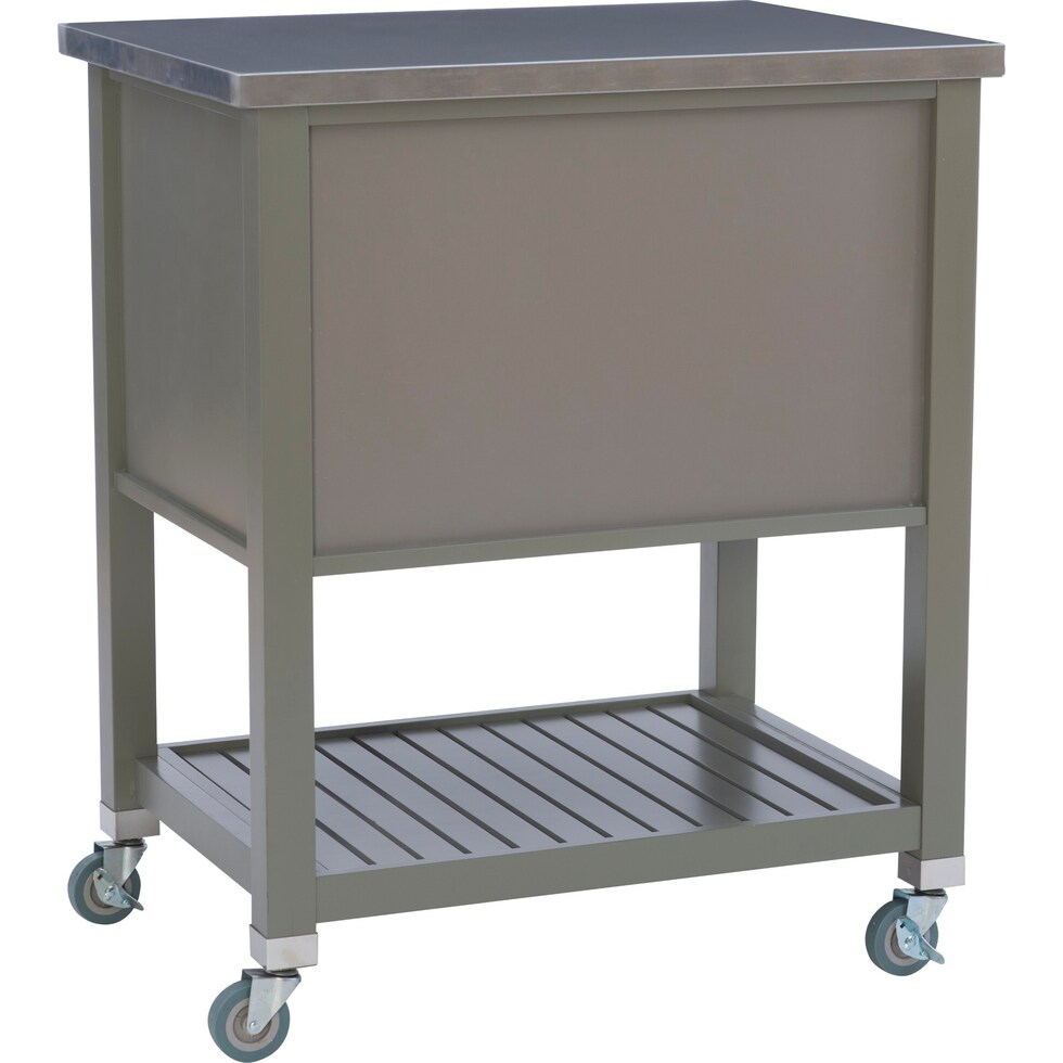 brighton gray kitchen cart   