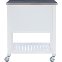 brighton white kitchen cart   