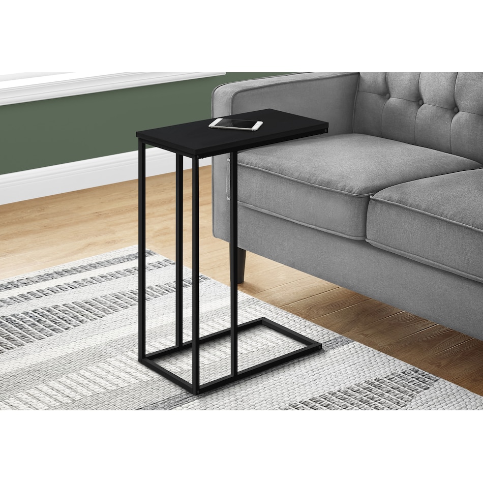 brigid black end table   