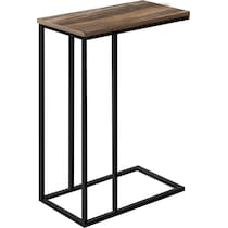 brigid dark brown black end table   