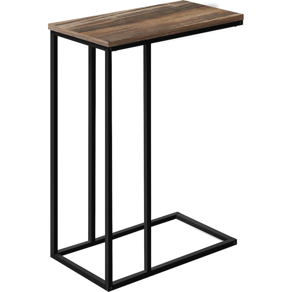 brigid dark brown black end table   