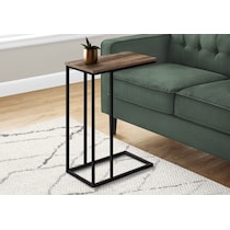 brigid dark brown black end table   