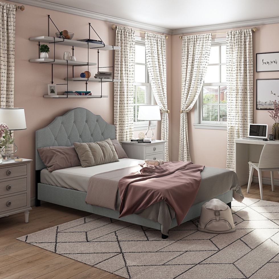 brigid gray full bed   
