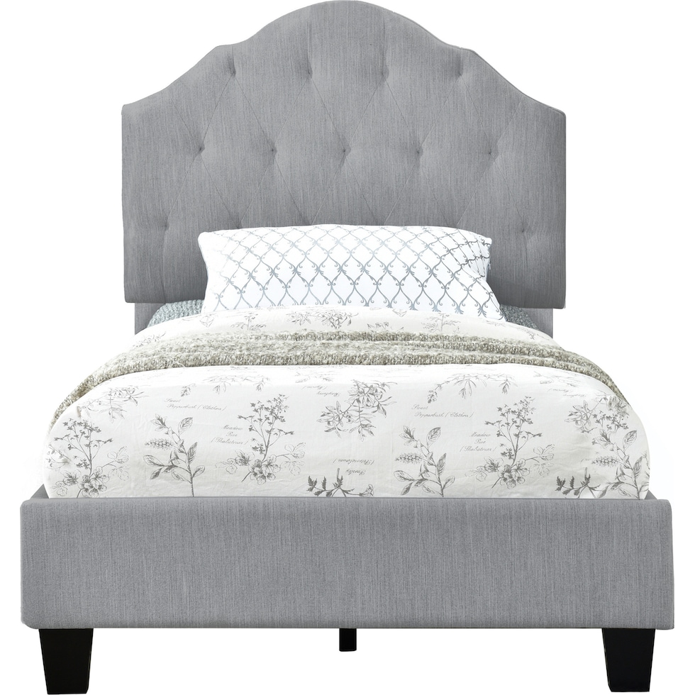 brigid gray twin bed   