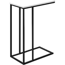 brigid white black end table   