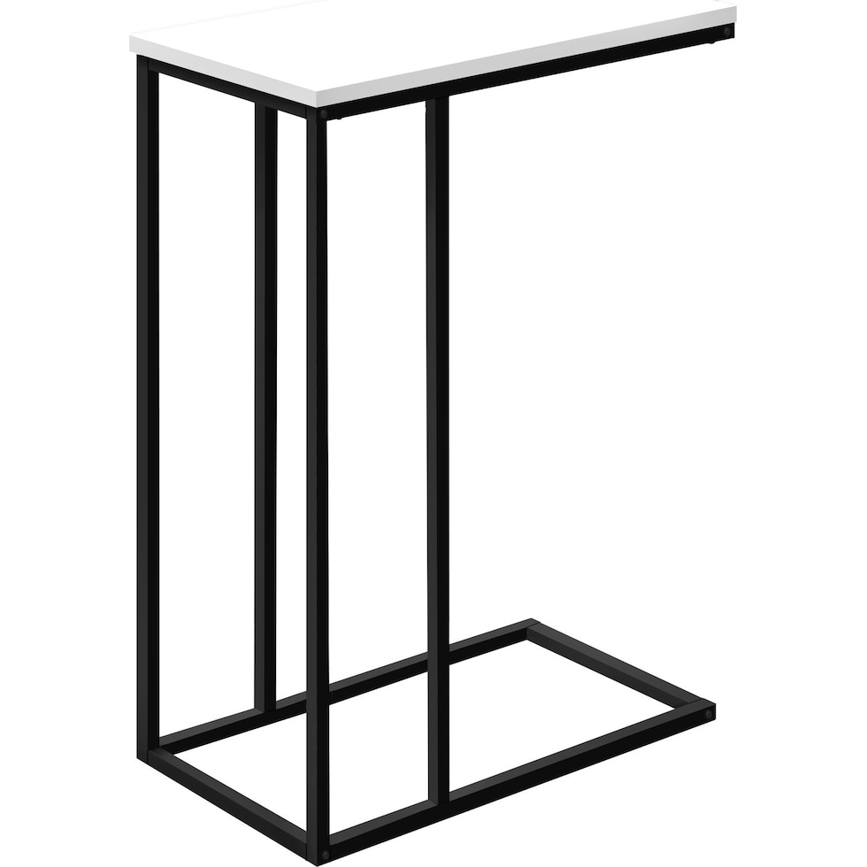 brigid white black end table   