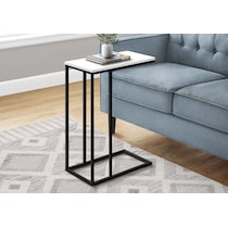 brigid white black end table   