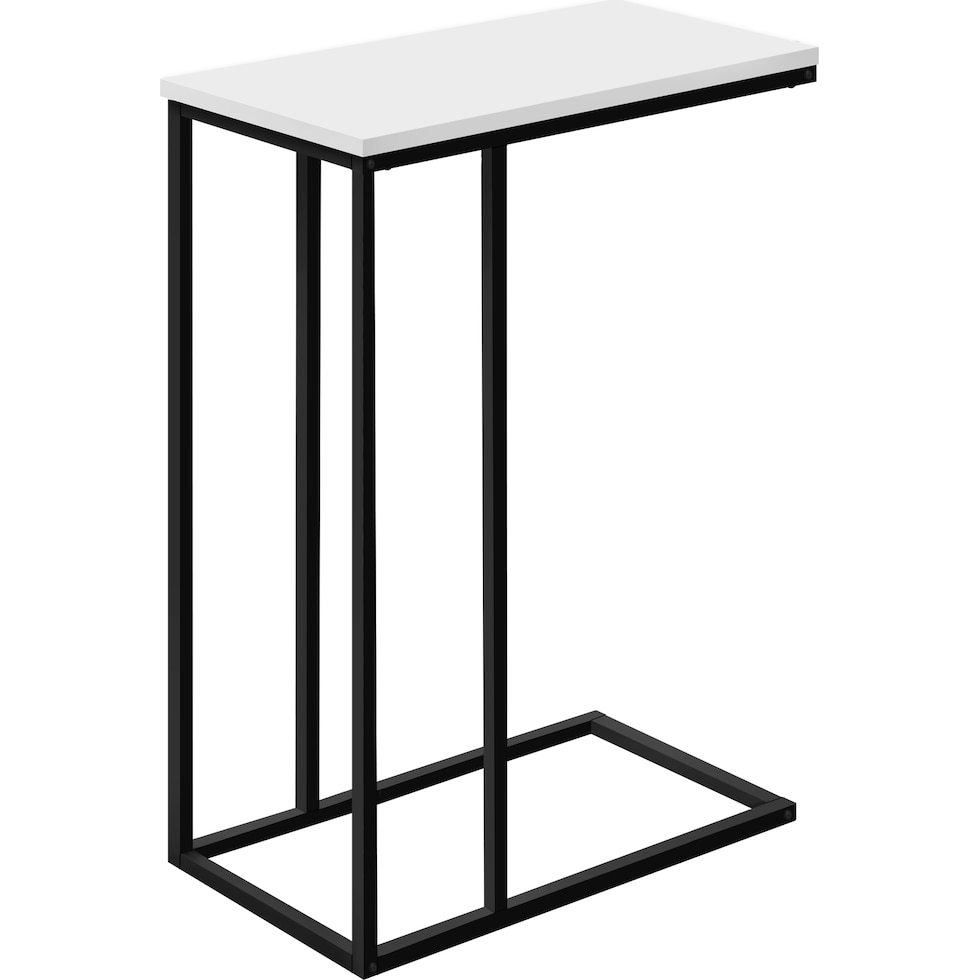 brigid white black end table   