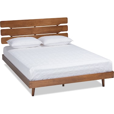 Brigitta Queen Platform Bed - Walnut