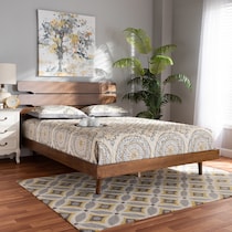 brigitta dark brown queen bed   