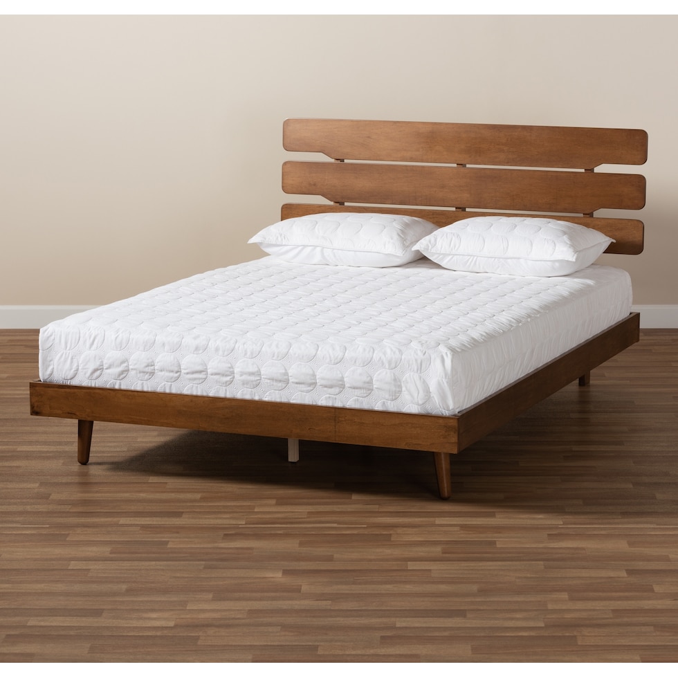 brigitta dark brown queen bed   