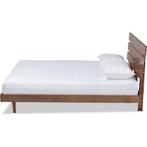 brigitta dark brown queen bed   