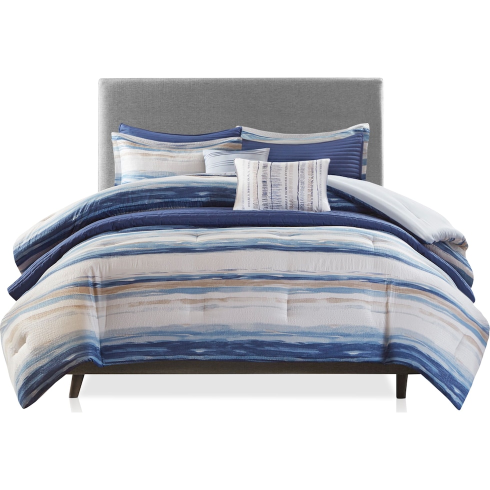 brimsley blue king bedding set   